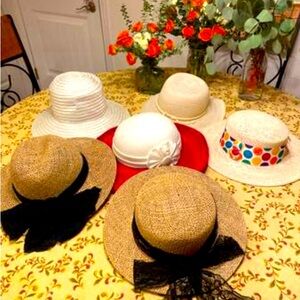 Lot of 6 women’s dress hats. Family Fundraiser for Friend. These are her Mom’s.